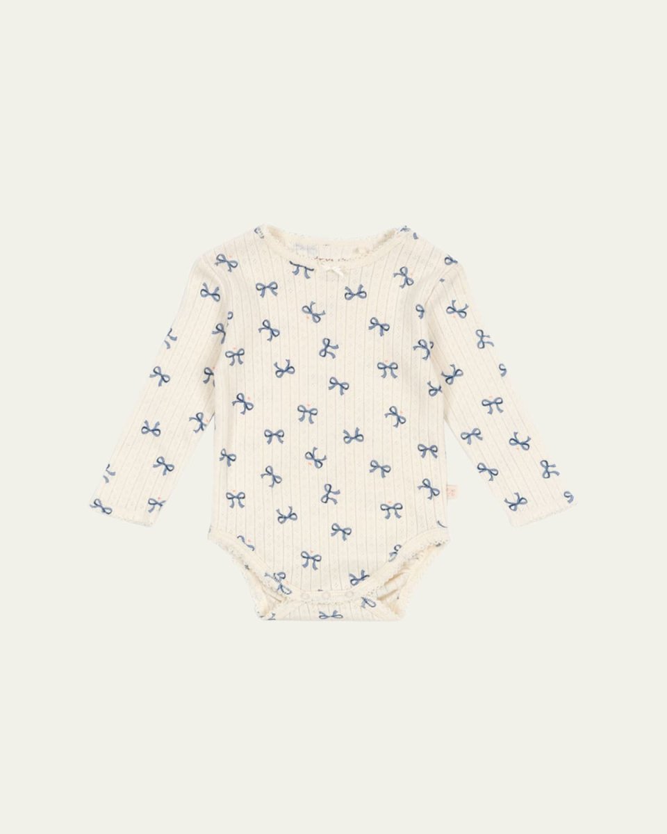 Girl's Minnie Bow-Print Bodysuit, Size Newborn-9